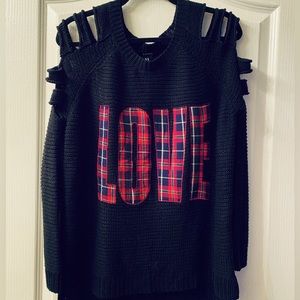 Black Oversized LOVE Sweater